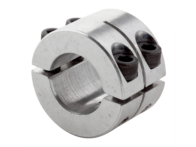 Climax Metal D2C-012-A Two-Piece Clamping Collar Double Wide 11/16 OD 5/8 Width Aluminum 1/8 Bore