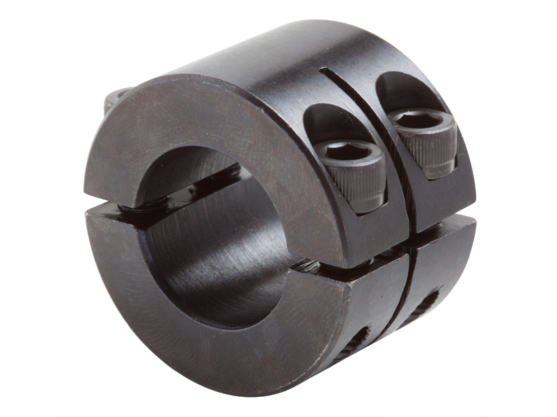 7/8 OD Climax Metal D2C-037 Two-Piece Clamping Collar Steel Double Wide 3/8 Bore 3/4 Width Black Oxide Plating 